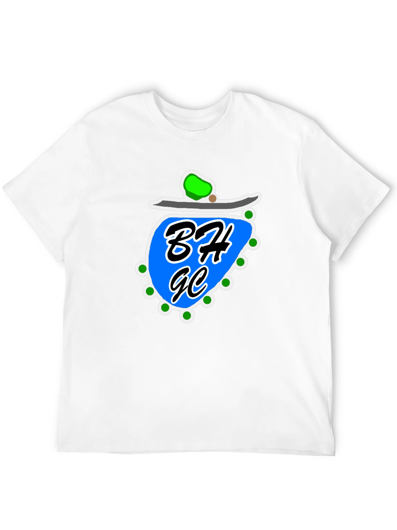 Black Graphic Tee with Blue Design