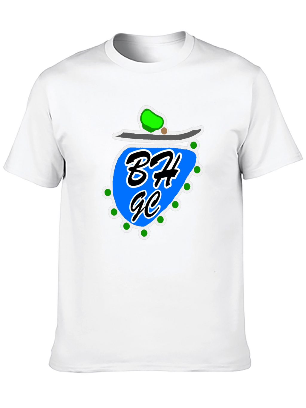 Black Graphic Tee with Blue Design