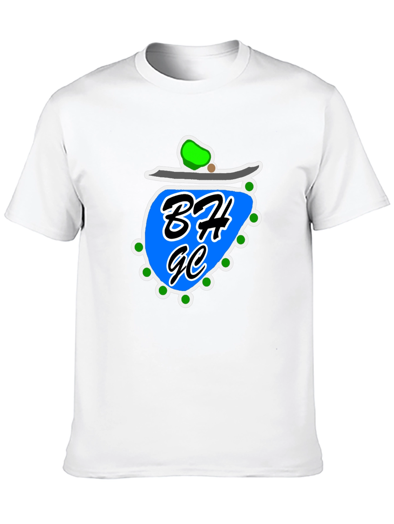 Black Graphic Tee with Blue Design