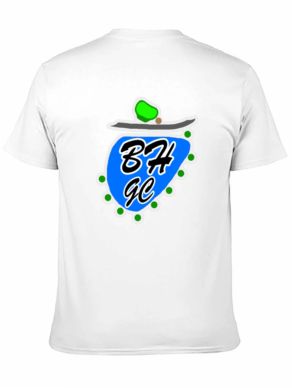 Black Graphic Tee with Blue Design