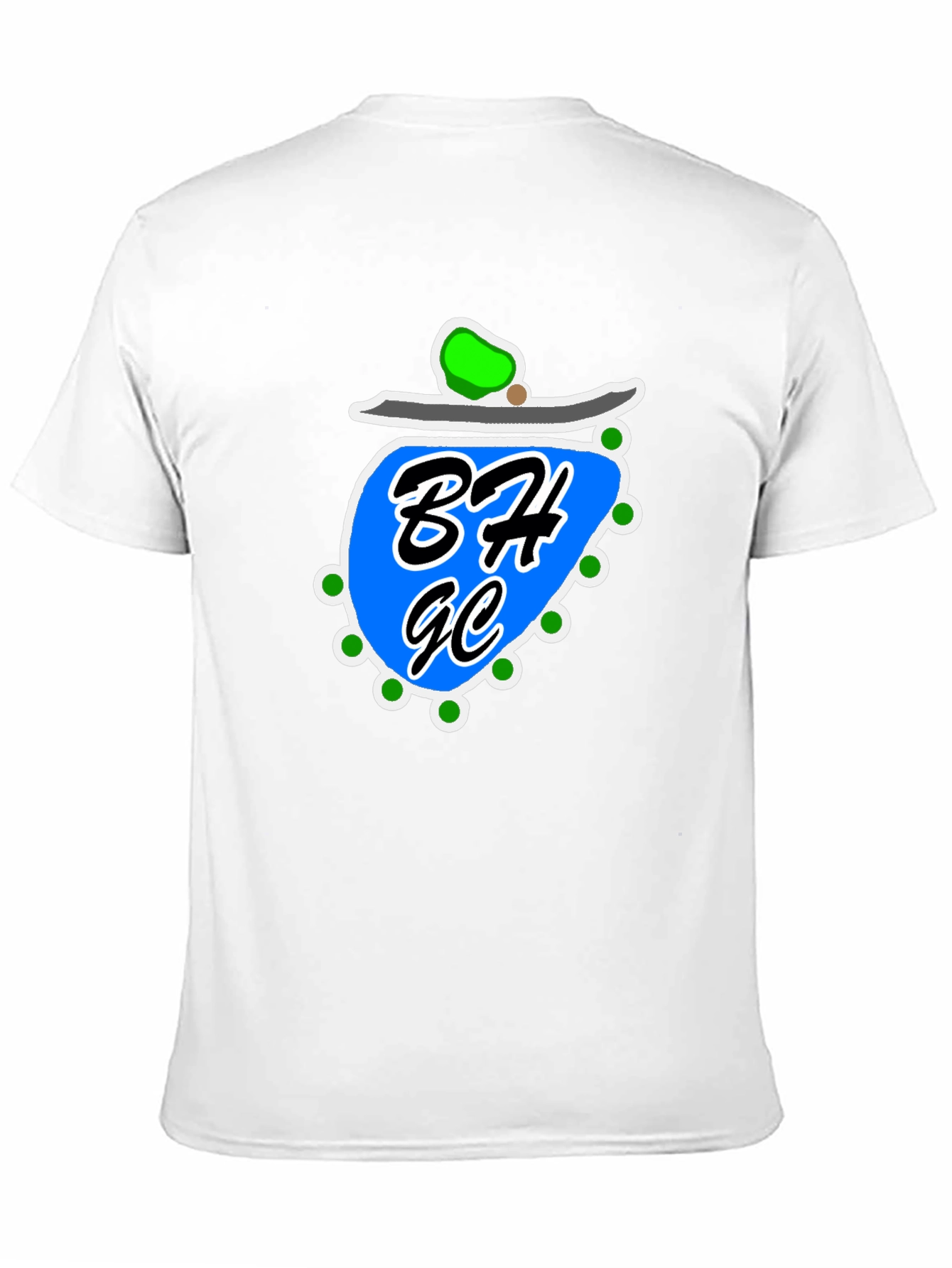 Black Graphic Tee with Blue Design