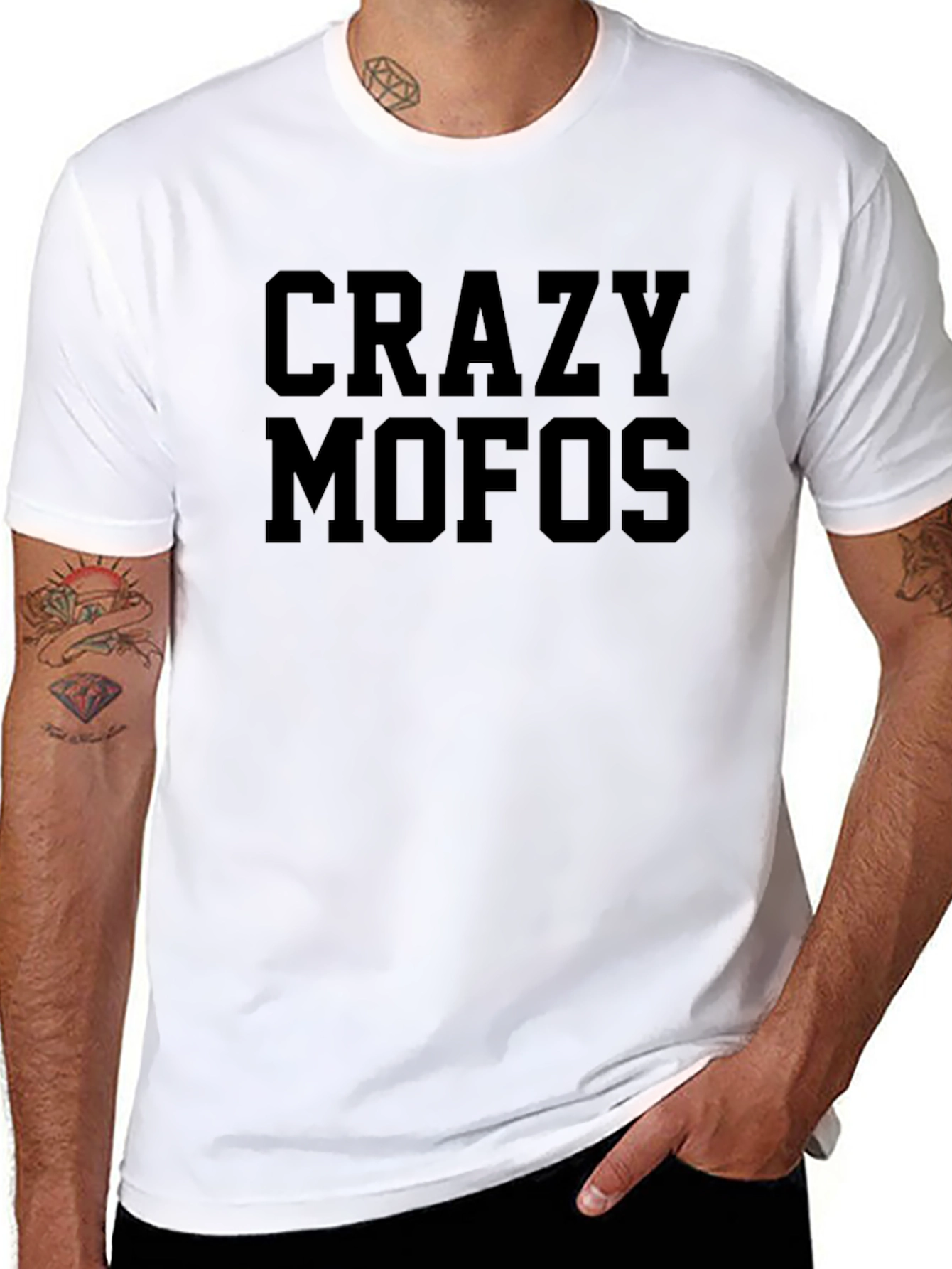 Crazy Mofos Black T-Shirt - Bold Statement Tee