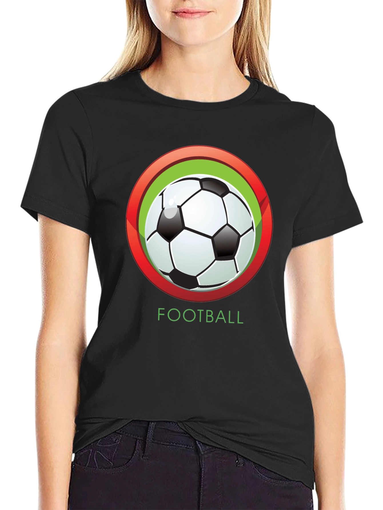 Football Graphic Tee - Classic Soccer Ball Design