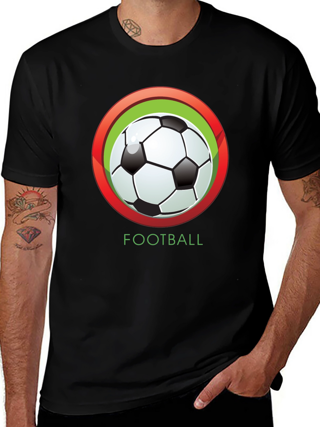 Football Graphic Tee - Classic Soccer Ball Design