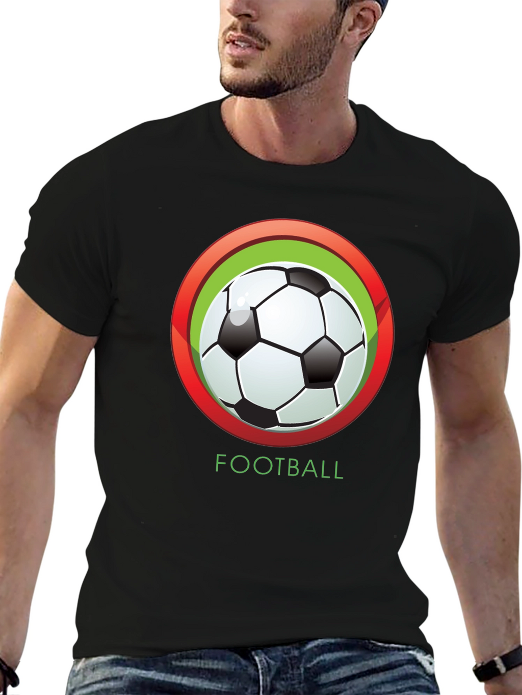 Football Graphic Tee - Classic Soccer Ball Design