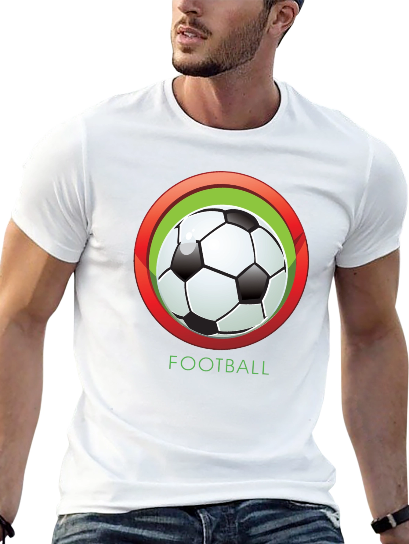 Football Graphic Tee - Classic Soccer Ball Design