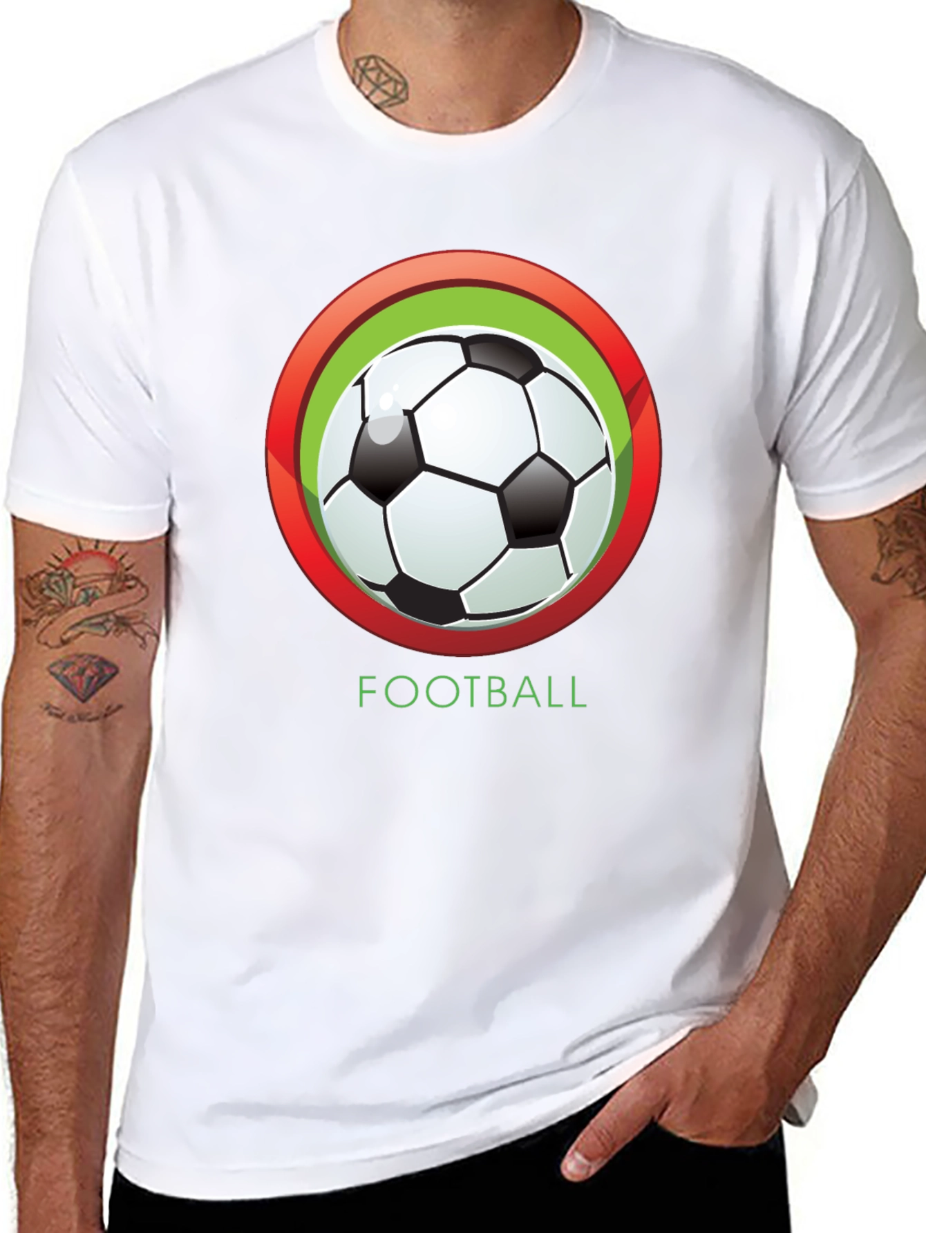 Football Graphic Tee - Classic Soccer Ball Design