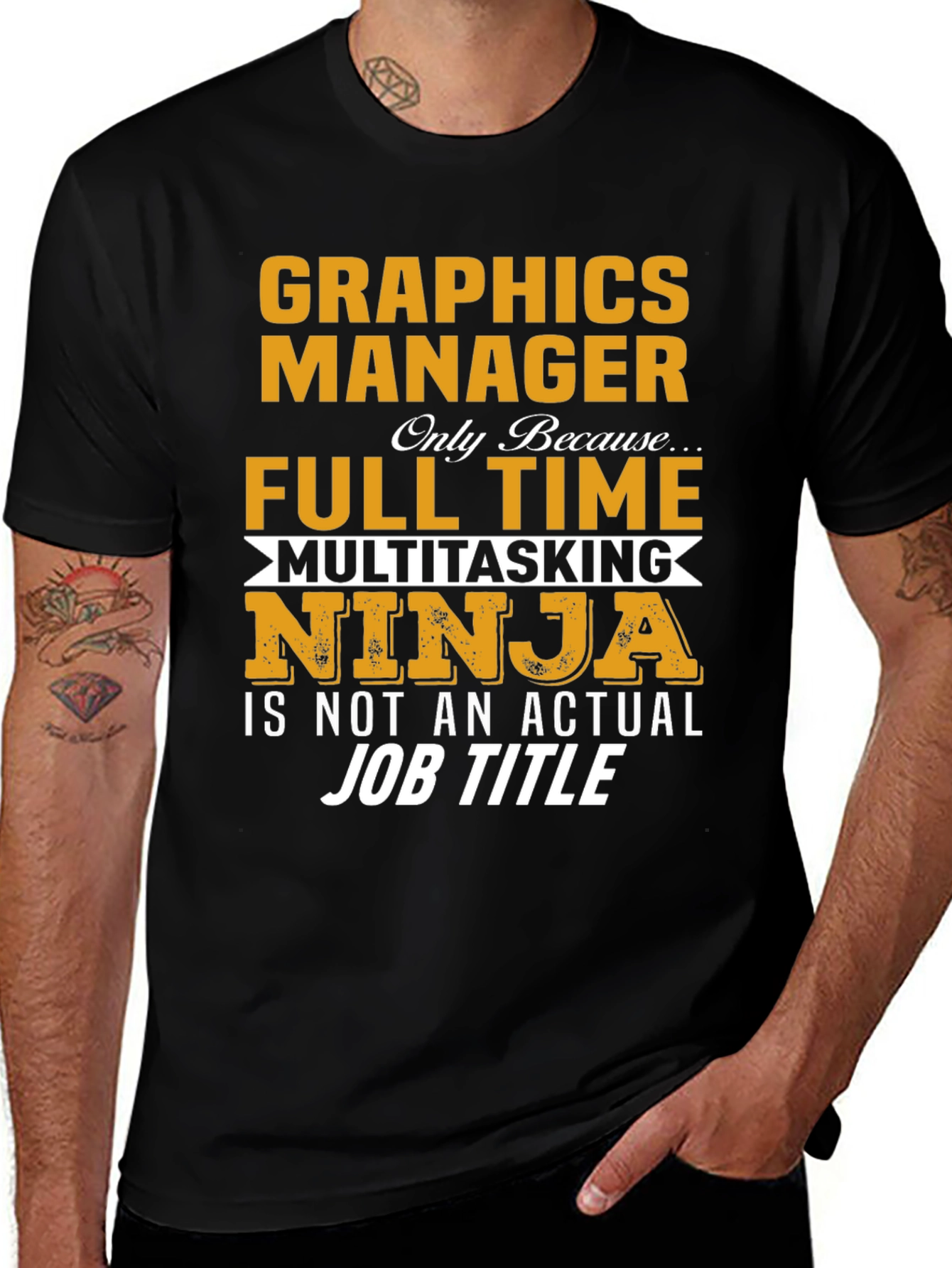 Graphics Manager Full Time Ninja T-Shirt