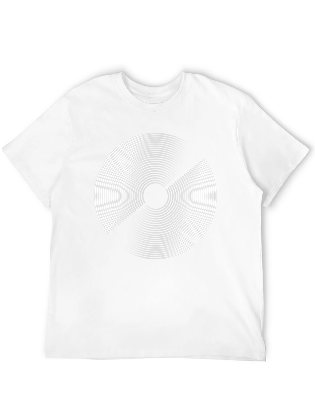 Abstract Circle Graphic Print Black T-Shirt