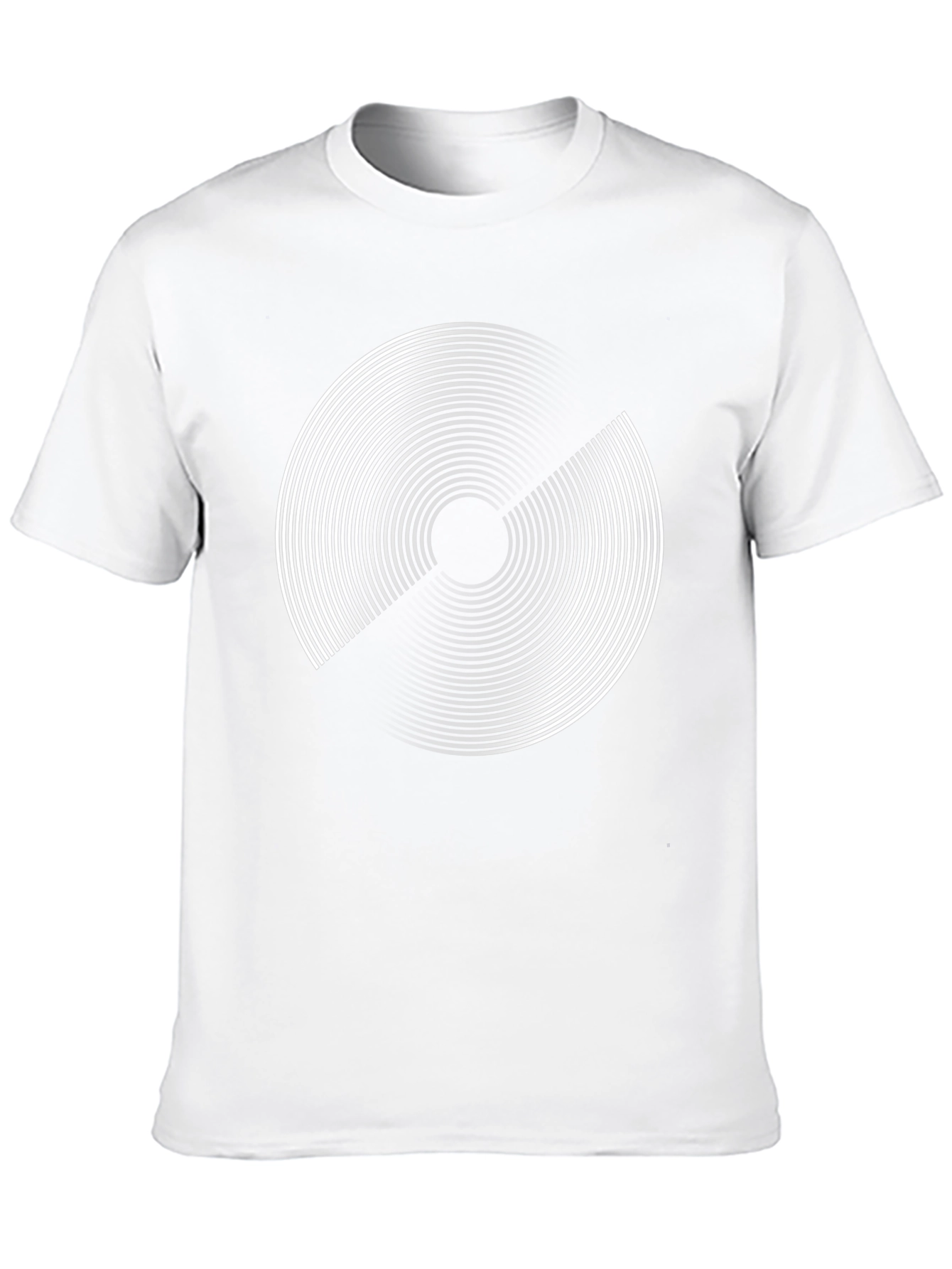 Abstract Circle Graphic Print Black T-Shirt