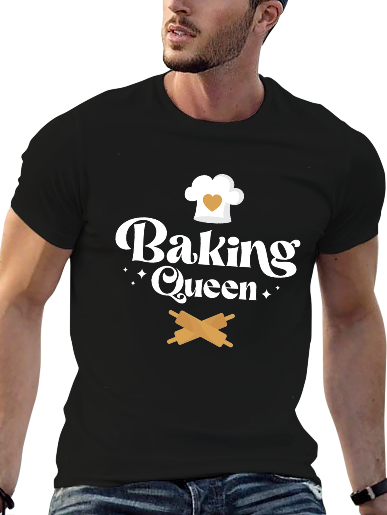 Baking Queen T-Shirt Chef Hat & Rolling Pins