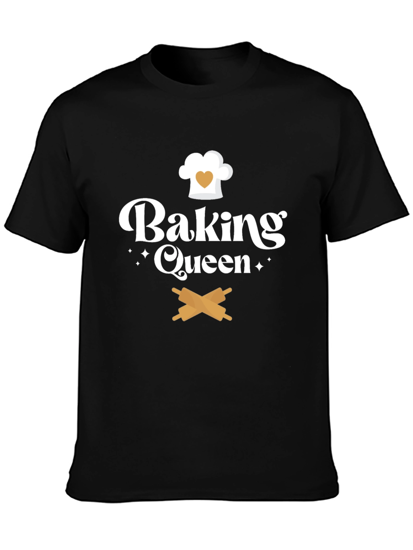 Baking Queen T-Shirt Chef Hat & Rolling Pins