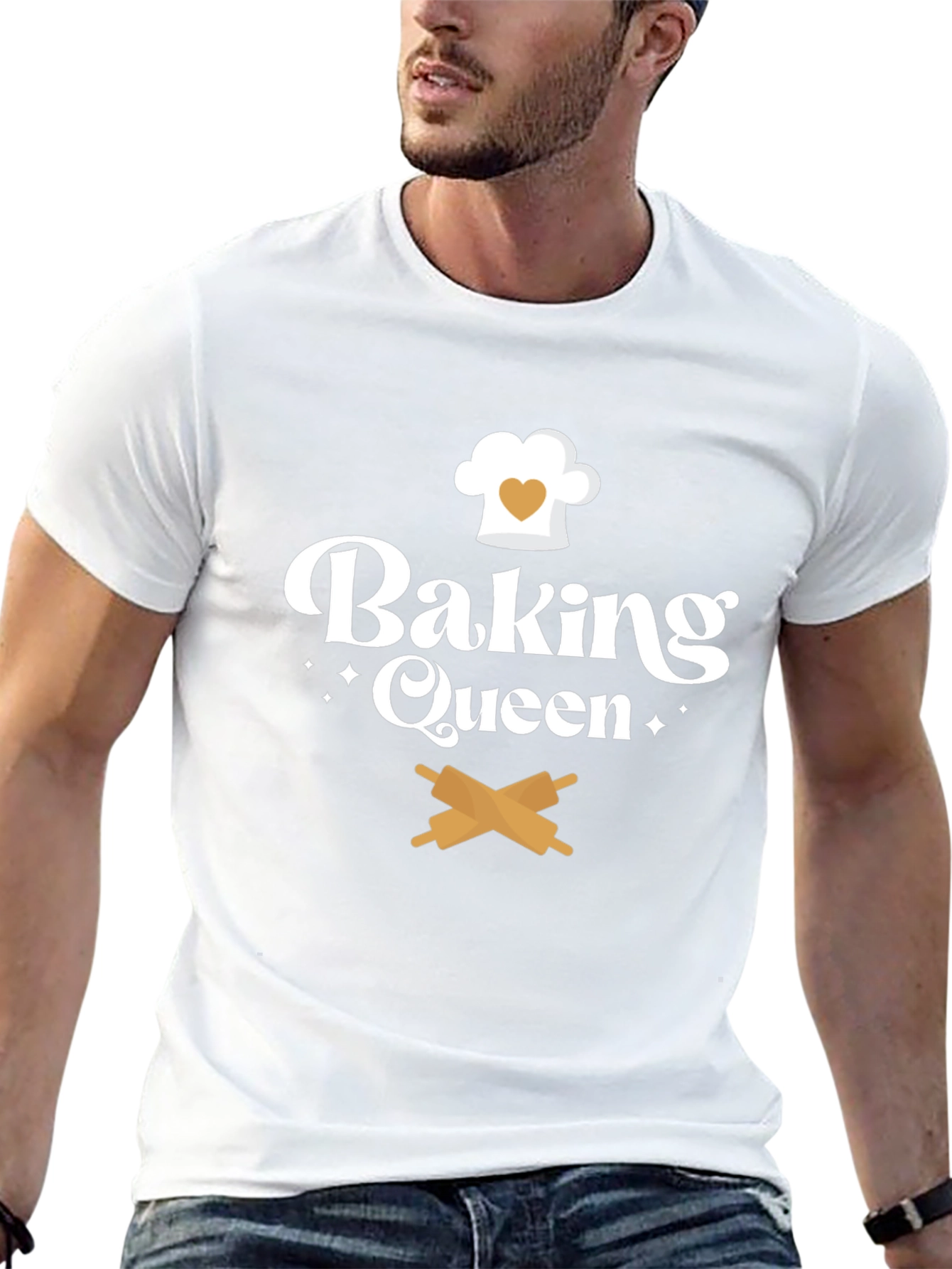 Baking Queen T-Shirt Chef Hat & Rolling Pins