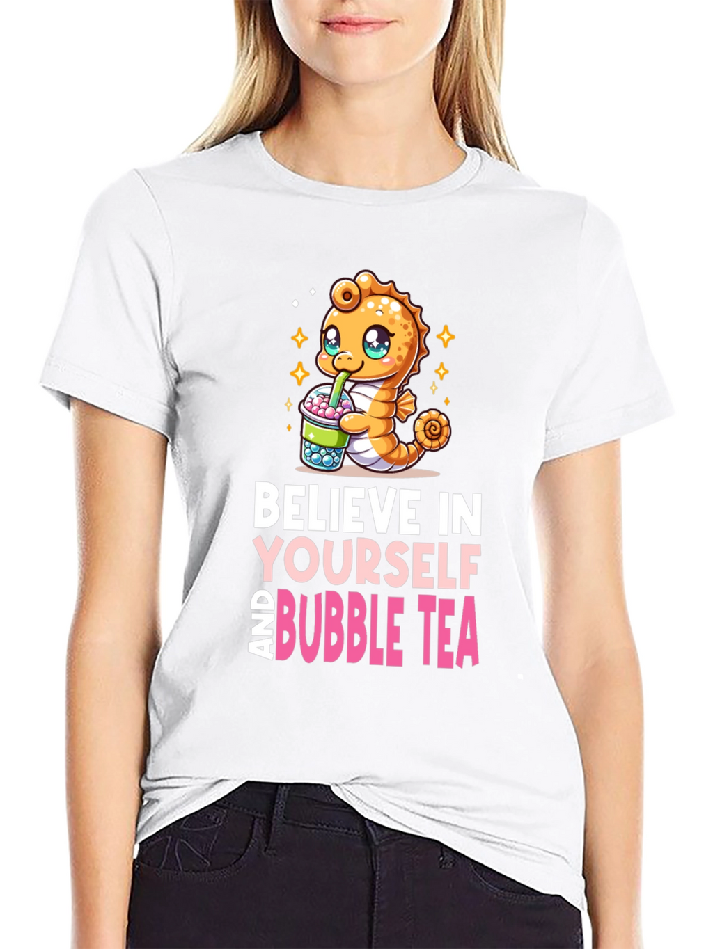 Believe in Yourself and Bubble Tea T-Shirt