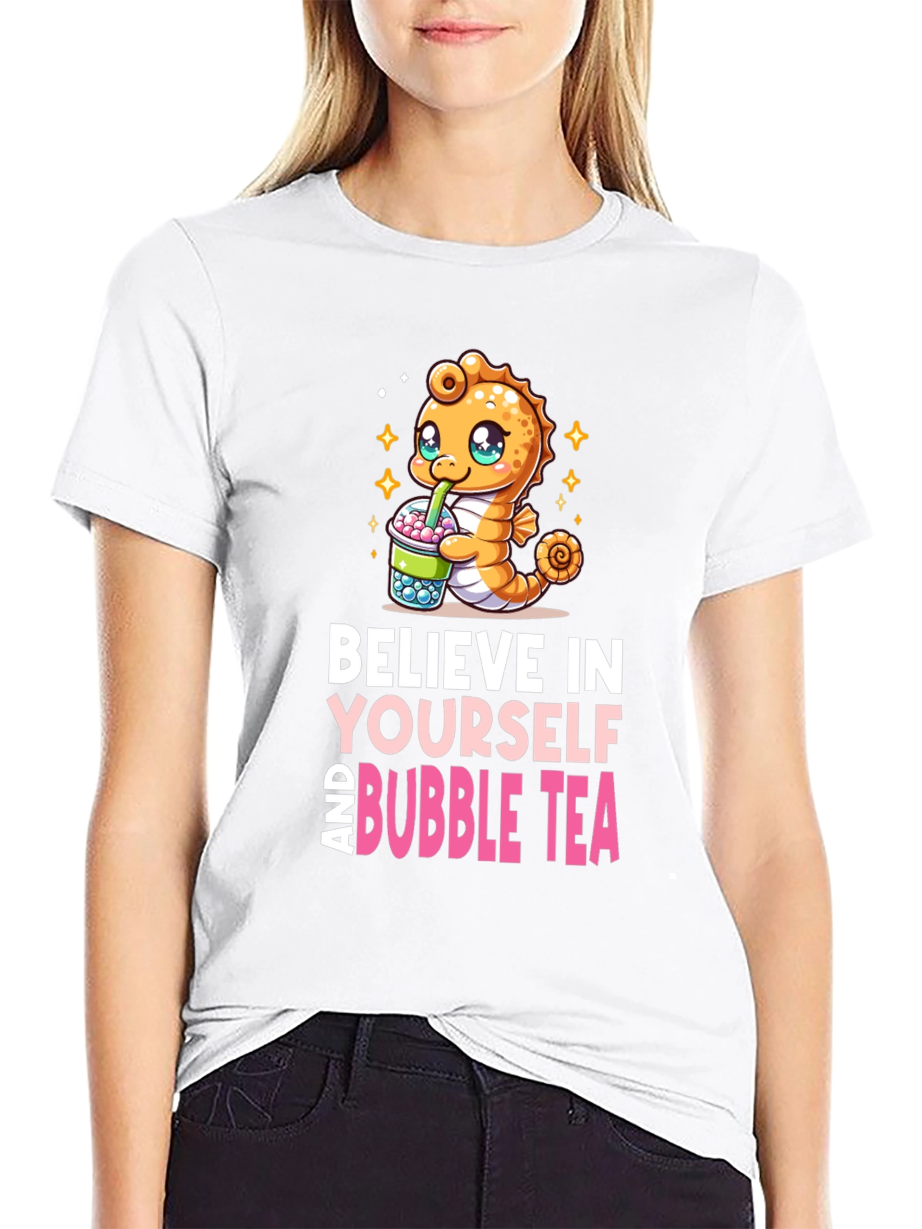 Believe in Yourself and Bubble Tea T-Shirt