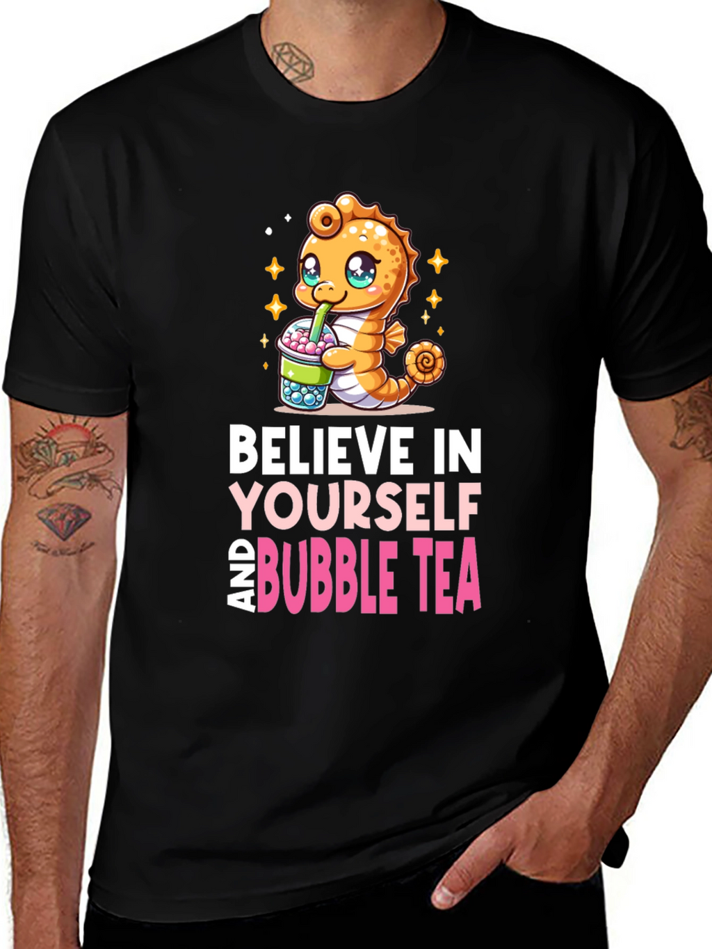 Believe in Yourself and Bubble Tea T-Shirt