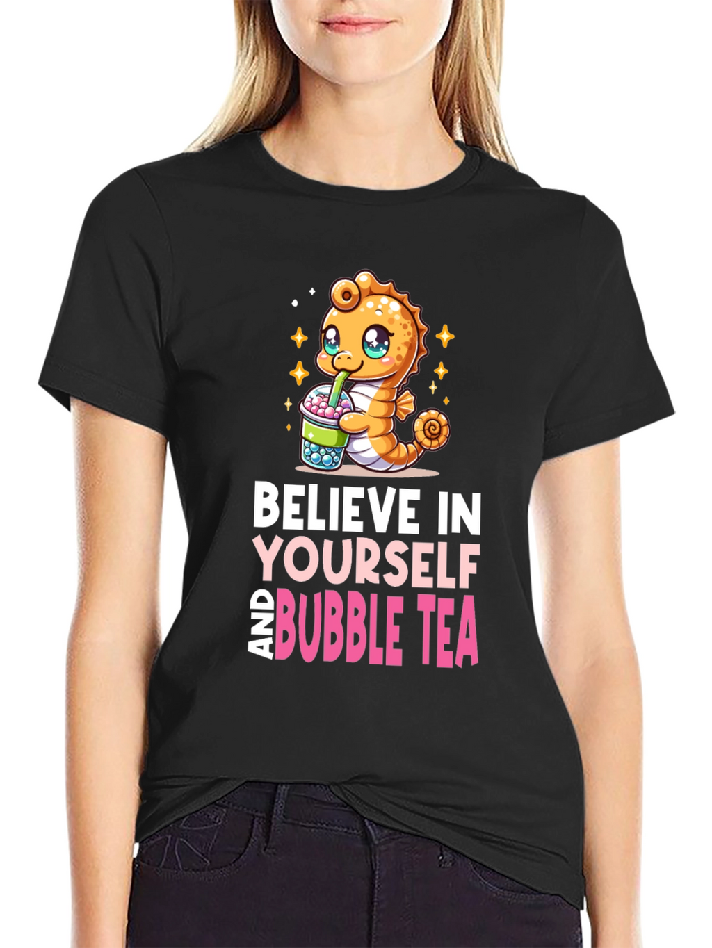 Believe in Yourself and Bubble Tea T-Shirt