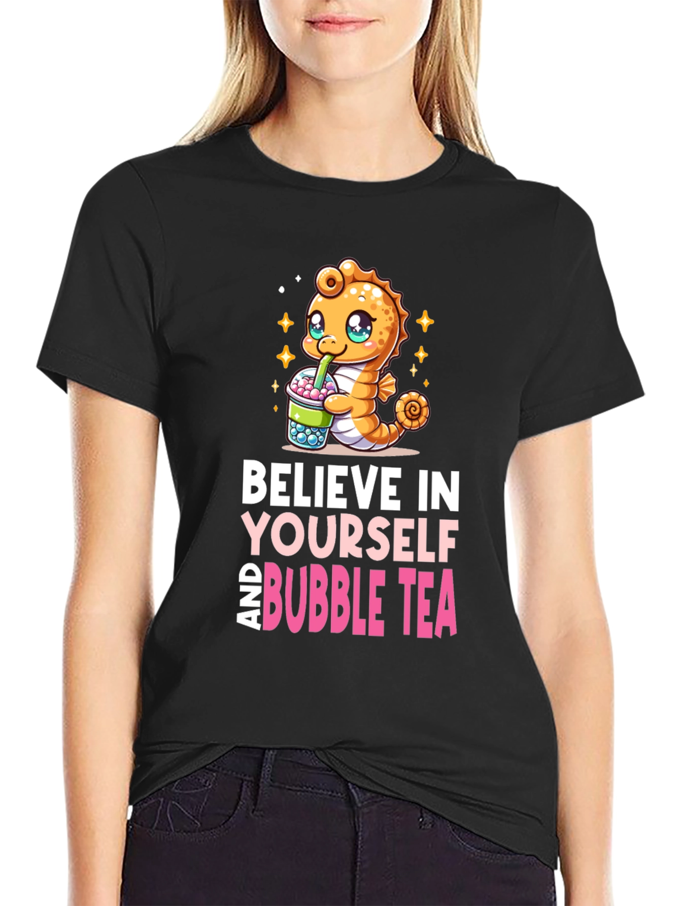 Believe in Yourself and Bubble Tea T-Shirt