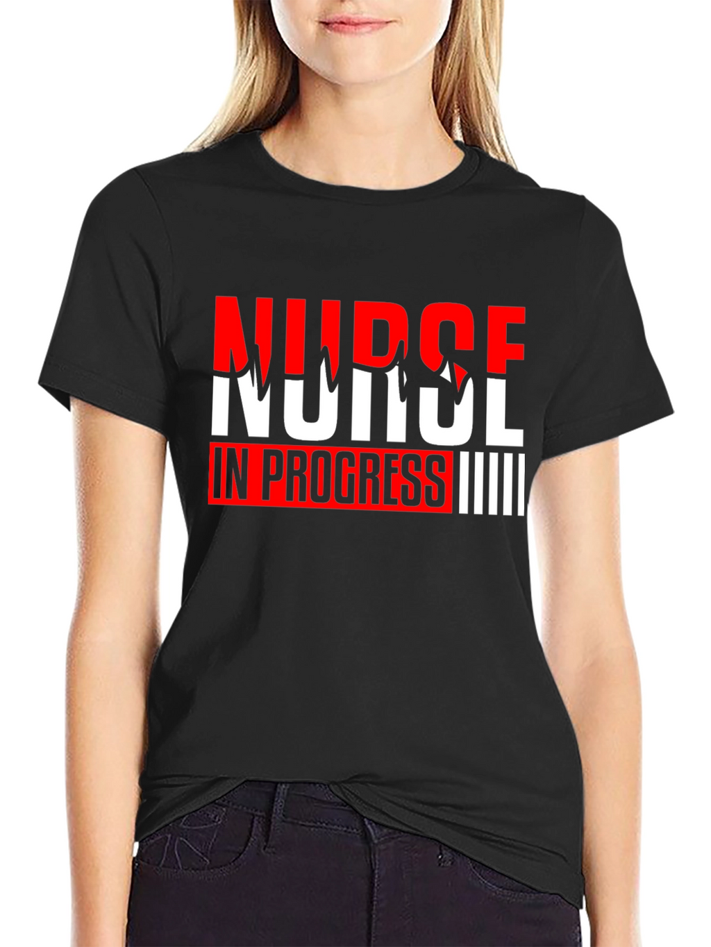 Nurse In Progress Graphic Tee - Black