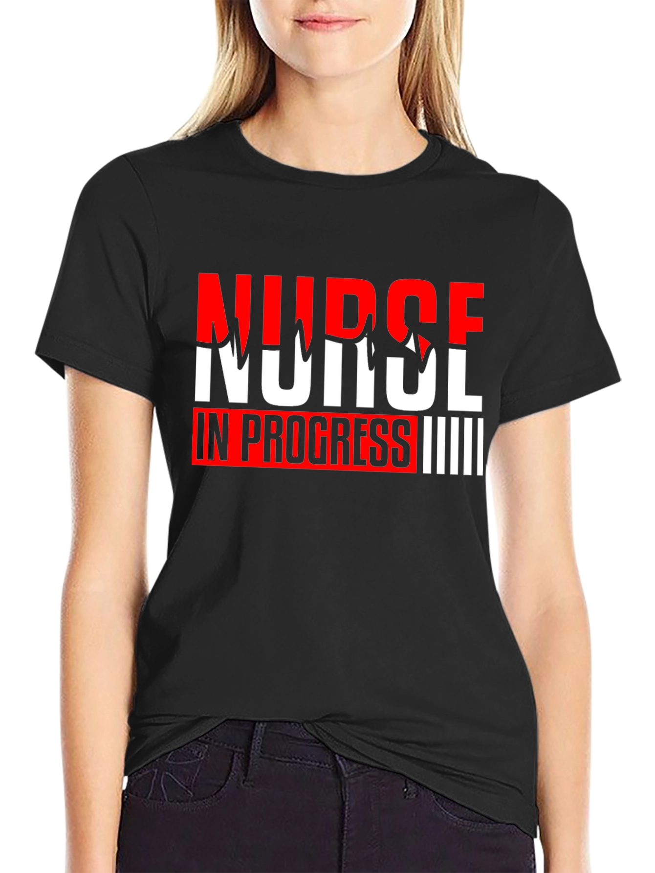 Nurse In Progress Graphic Tee - Black