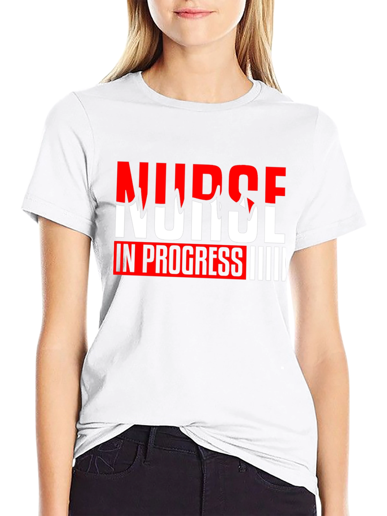 Nurse In Progress Graphic Tee - Black