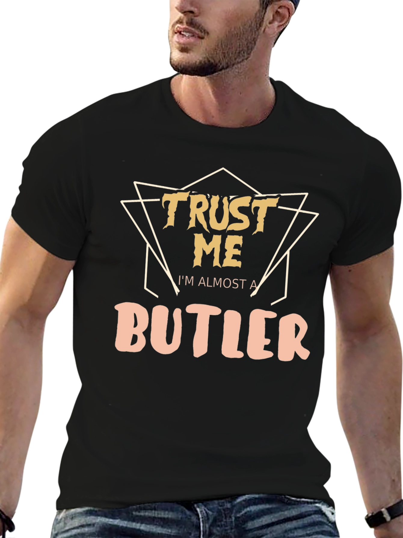 Trust Me Im Almost A Butler Black T-Shirt