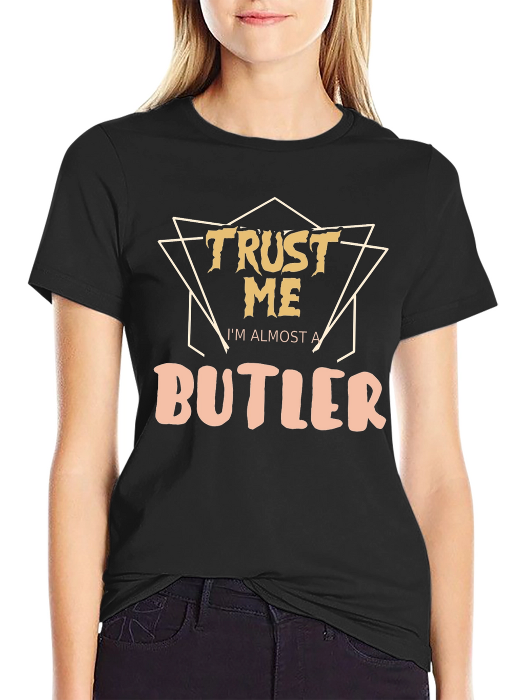 Trust Me Im Almost A Butler Black T-Shirt