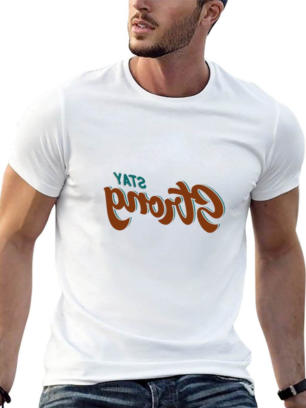 Stay Strong Graphic Tee - Stylish Comfort