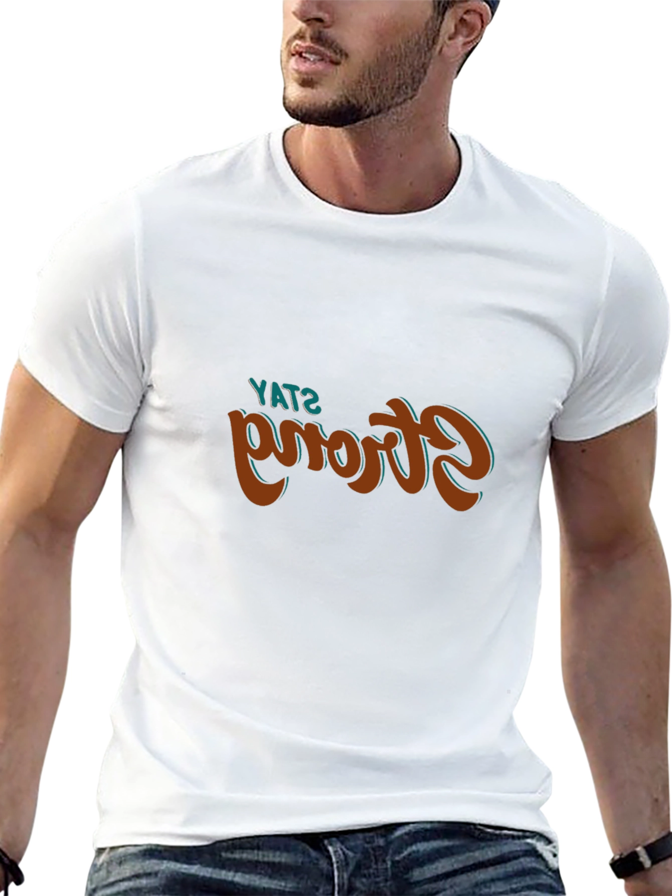 Stay Strong Graphic Tee - Stylish Comfort