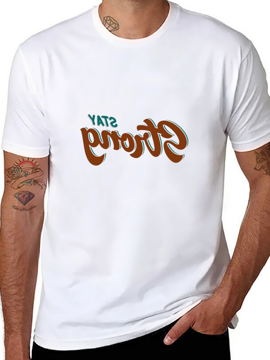 Stay Strong Graphic Tee - Stylish Comfort