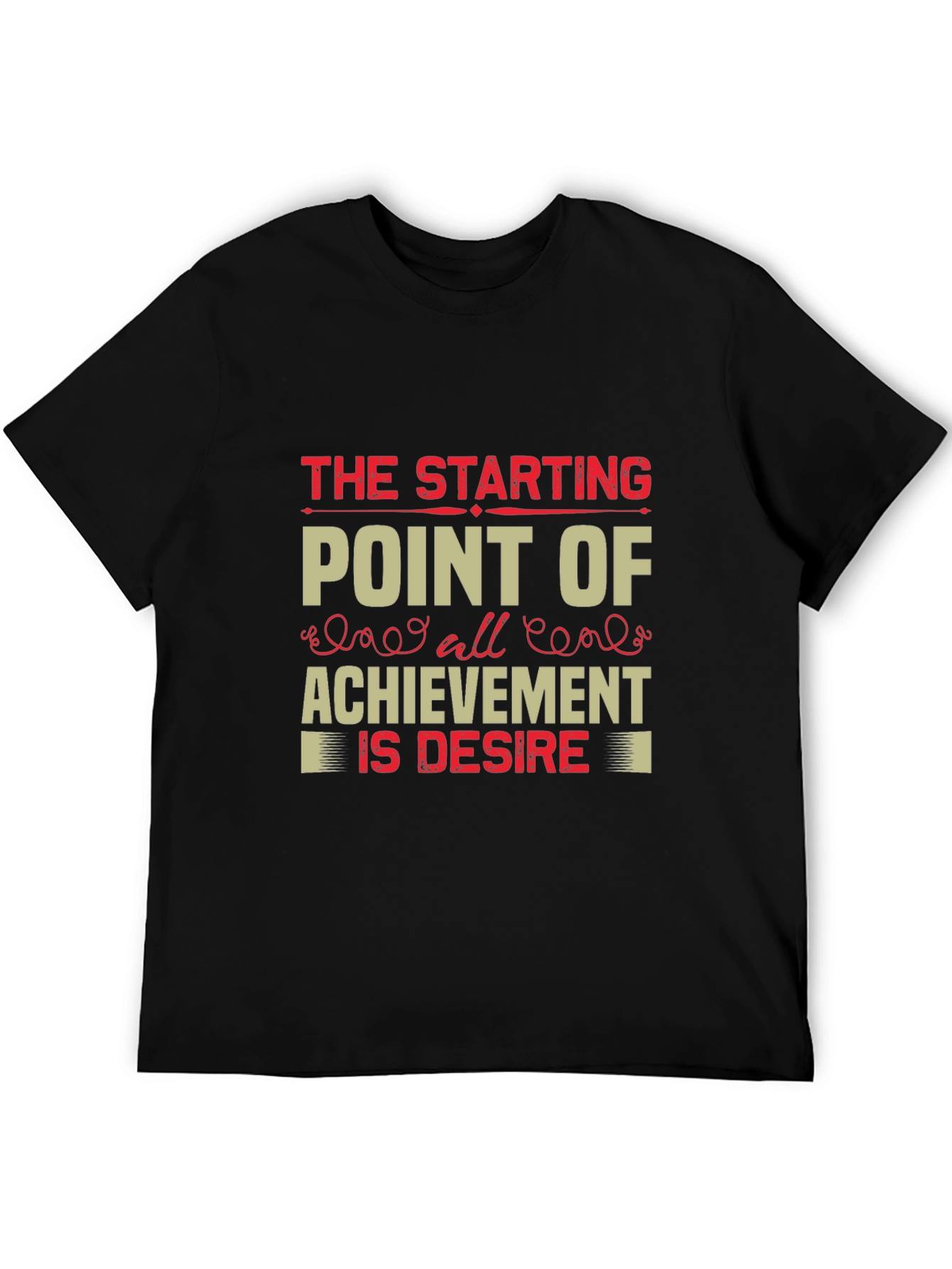 Motivational Quote Graphic T-Shirt - Black