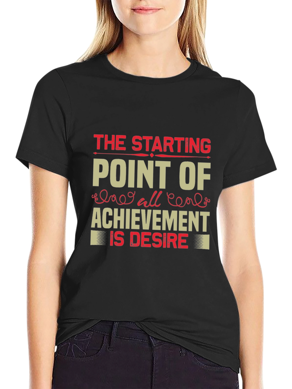 Motivational Quote Graphic T-Shirt - Black