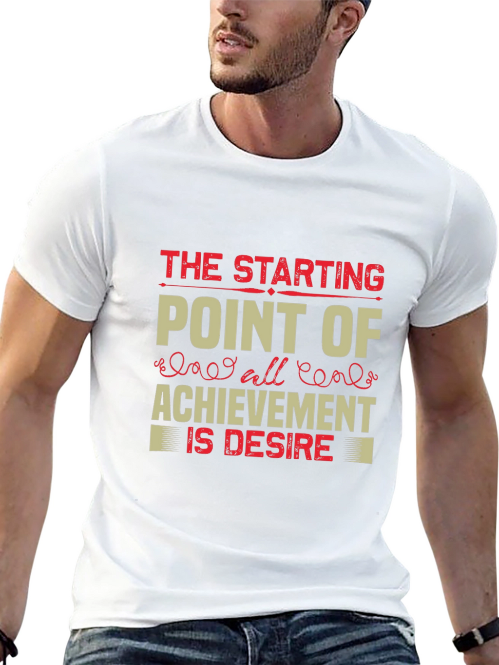 Motivational Quote Graphic T-Shirt - Black