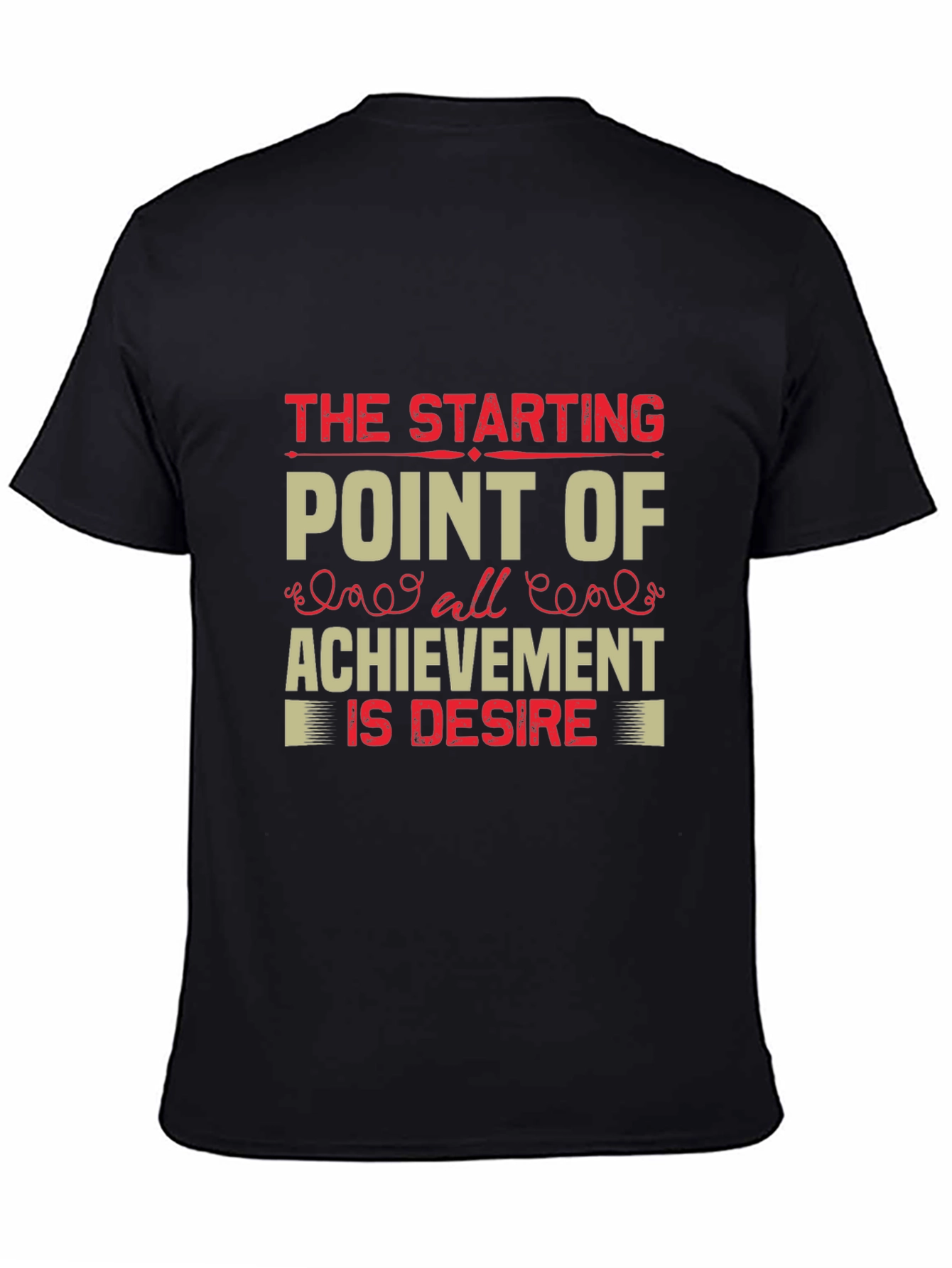 Motivational Quote Graphic T-Shirt - Black