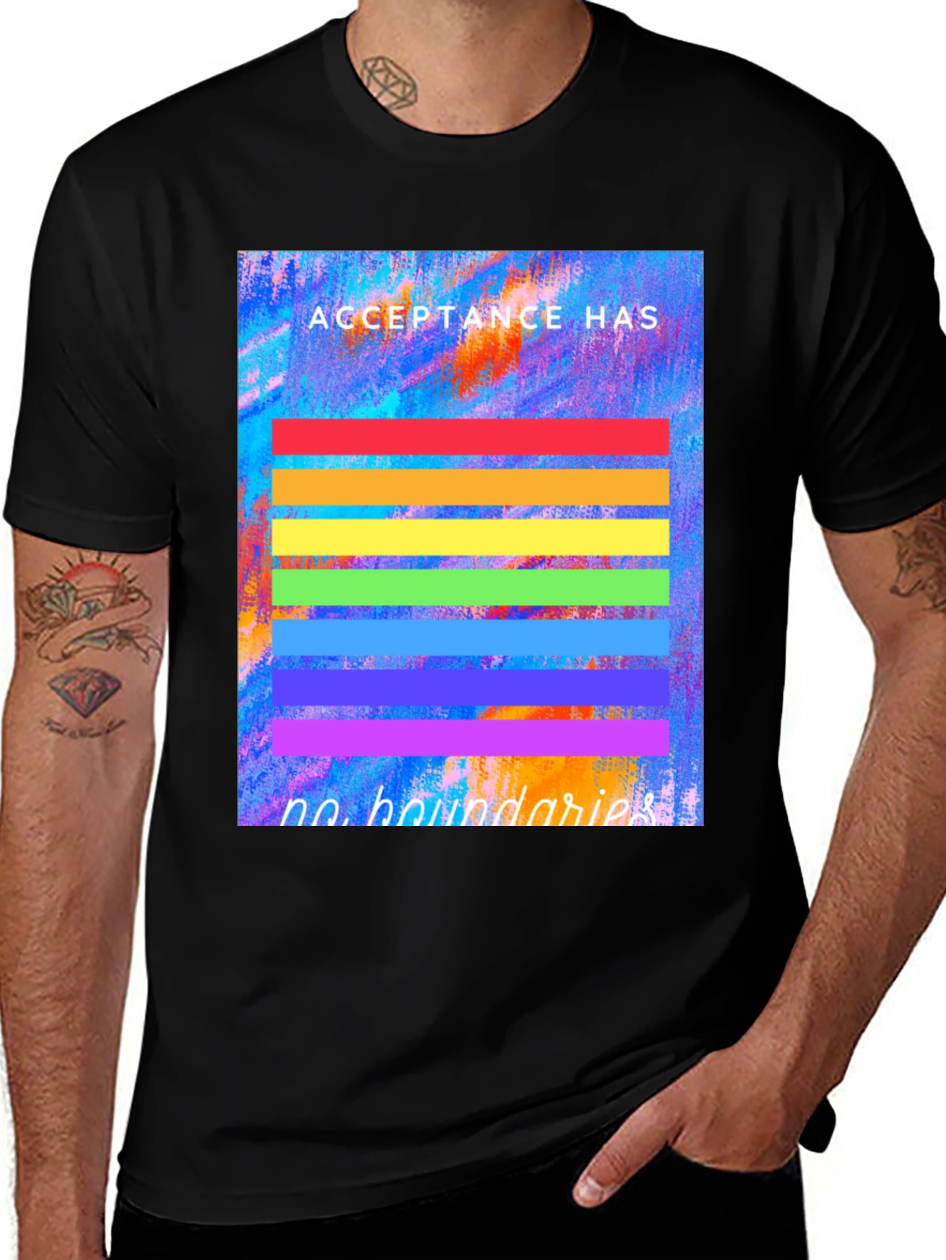Acceptance Has No Boundaries Pride T-Shirt