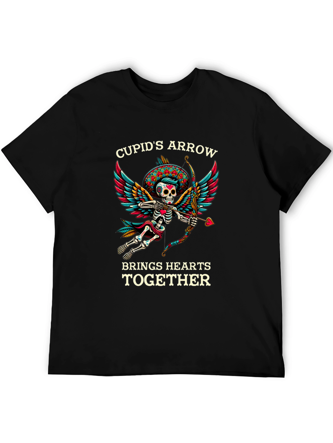 Cupids Arrow T-Shirt - Day of the Dead Skeleton
