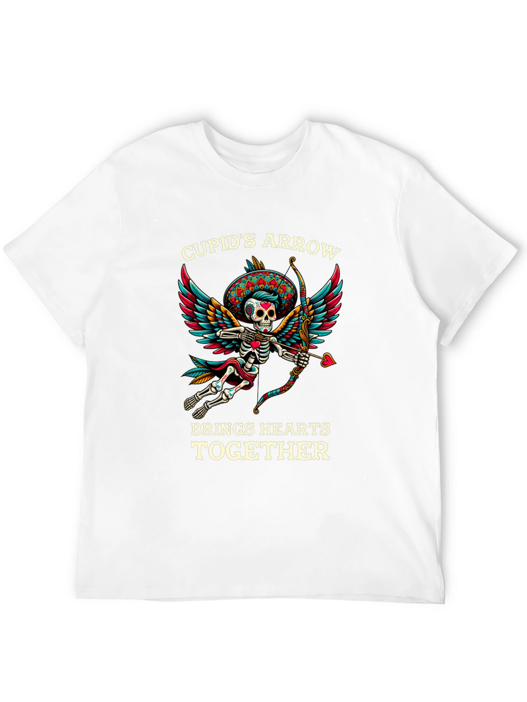 Cupids Arrow T-Shirt - Day of the Dead Skeleton