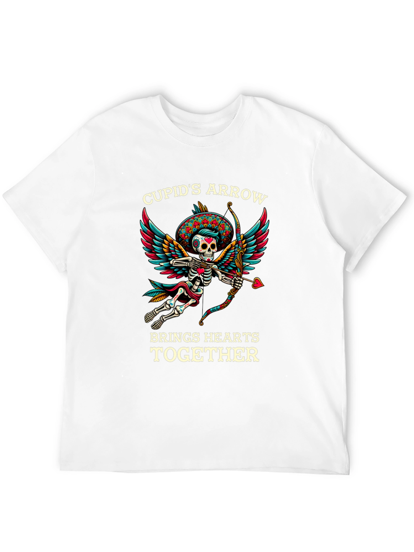 Cupids Arrow T-Shirt - Day of the Dead Skeleton