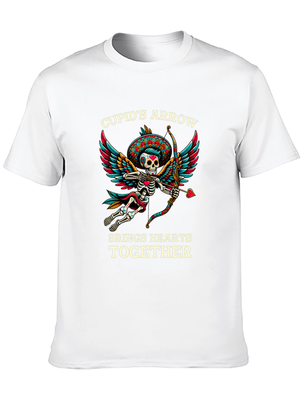Cupids Arrow T-Shirt - Day of the Dead Skeleton
