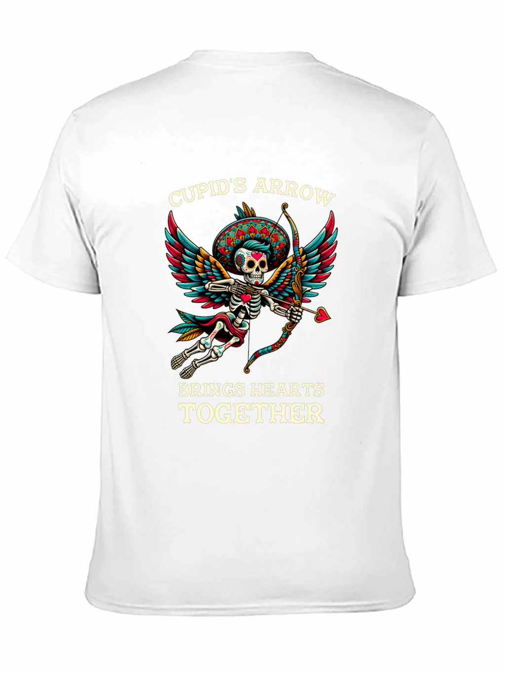 Cupids Arrow T-Shirt - Day of the Dead Skeleton