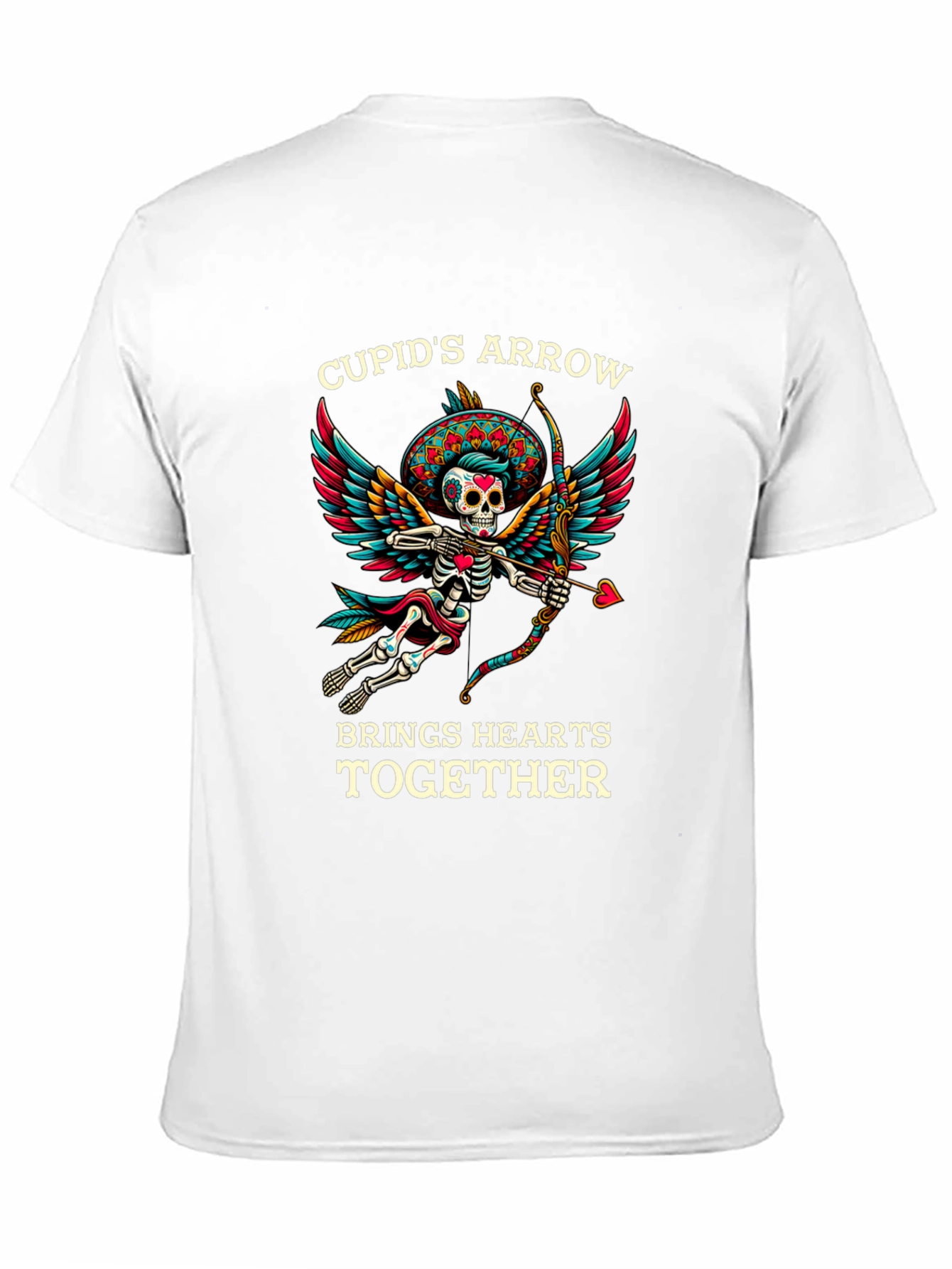 Cupids Arrow T-Shirt - Day of the Dead Skeleton