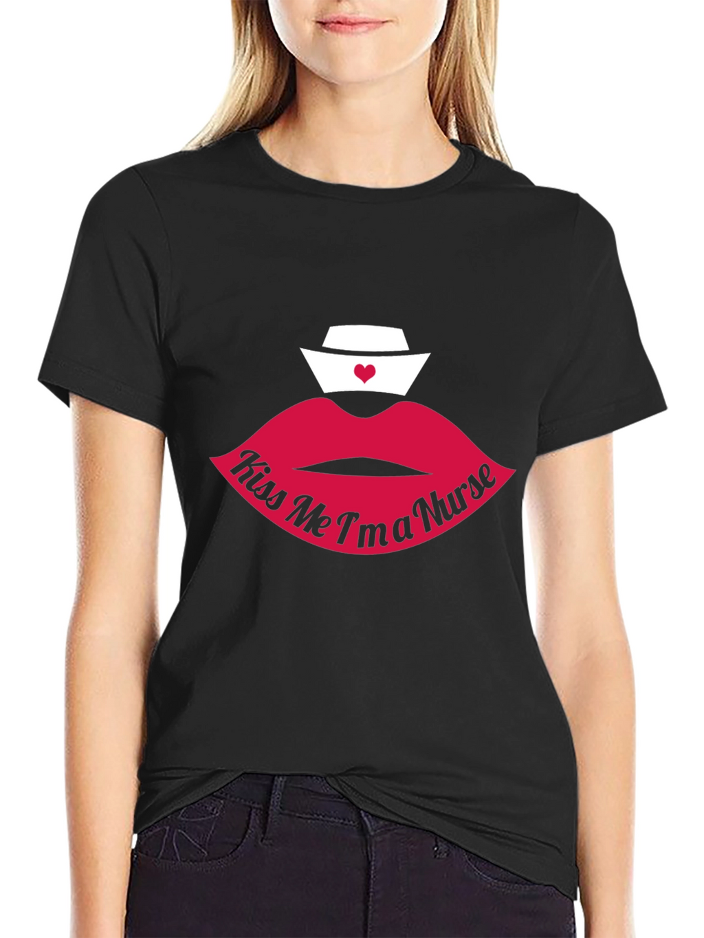 Kiss Me Im a Nurse Graphic T-Shirt