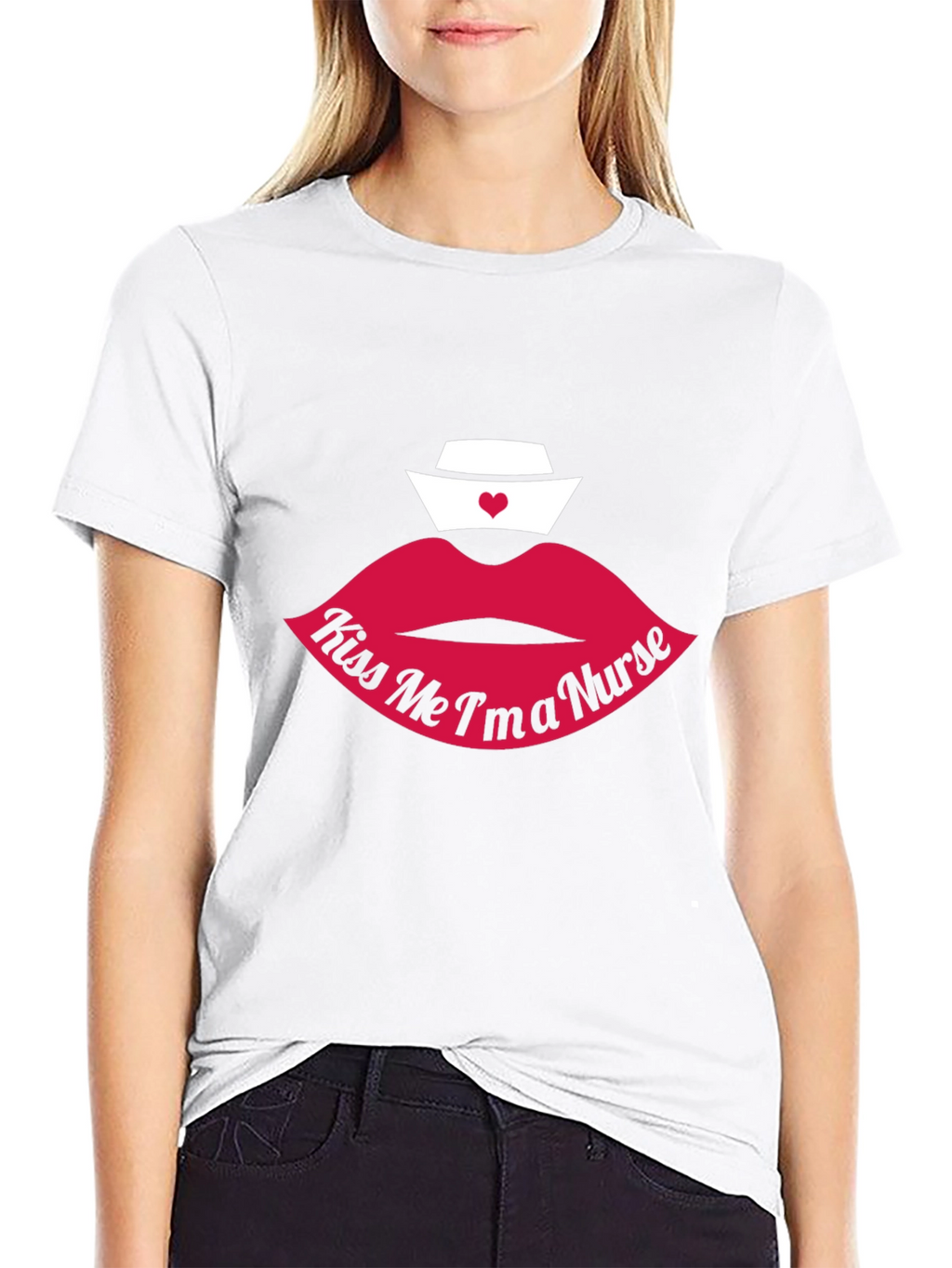 Kiss Me Im a Nurse Graphic T-Shirt