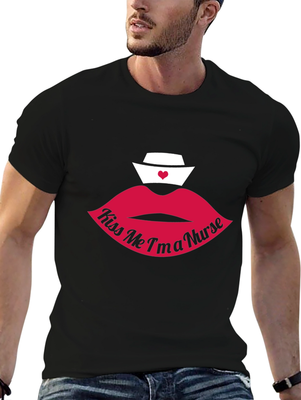 Kiss Me Im a Nurse Graphic T-Shirt