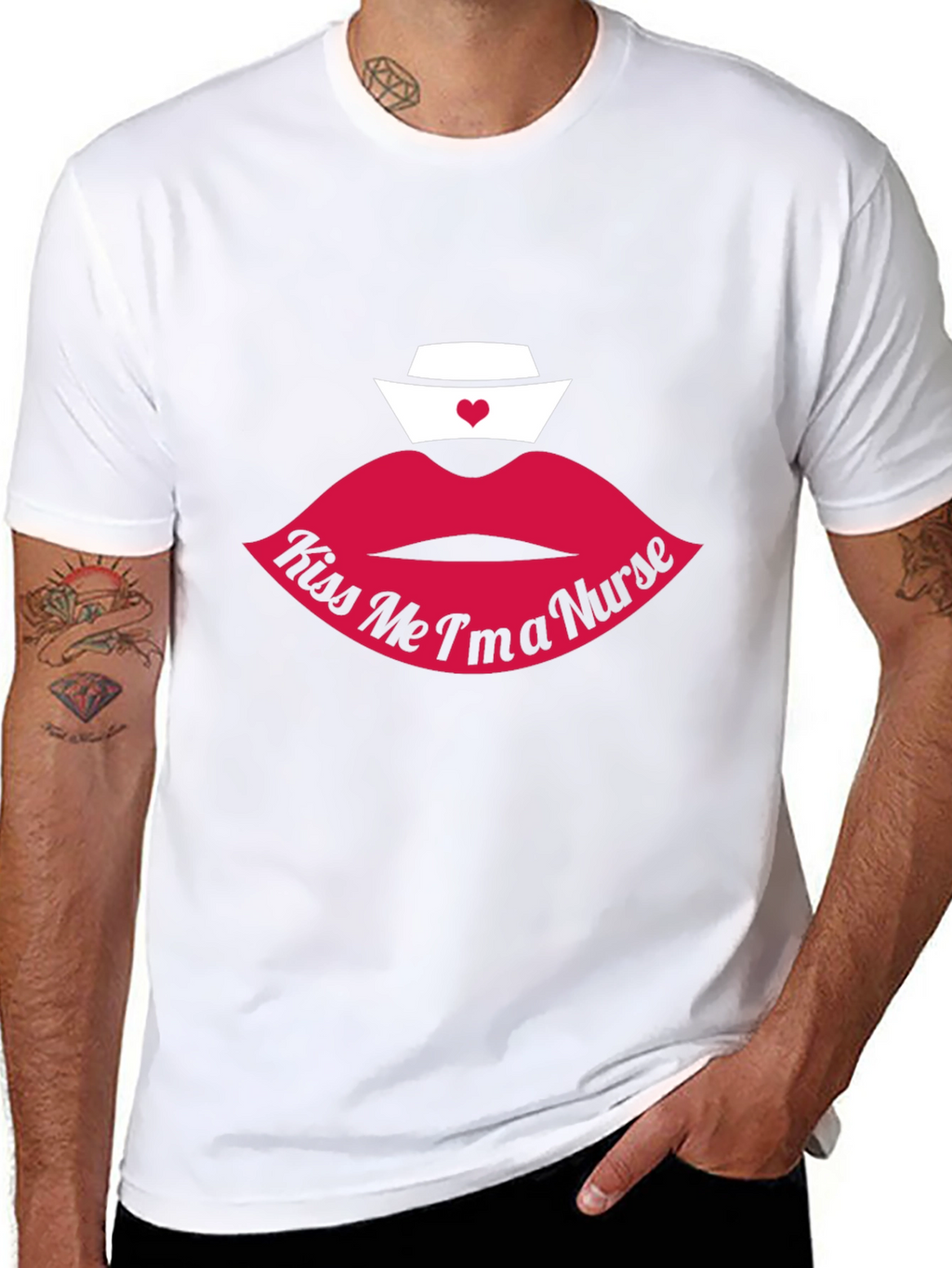 Kiss Me Im a Nurse Graphic T-Shirt