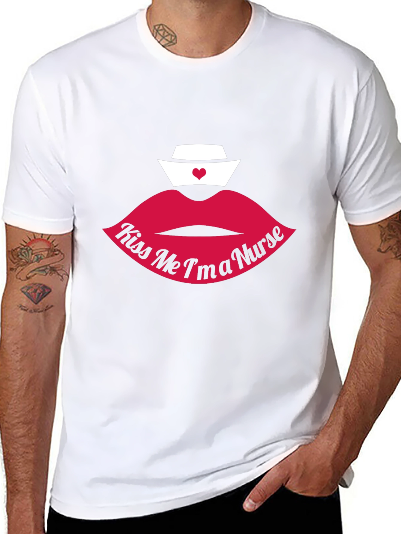 Kiss Me Im a Nurse Graphic T-Shirt