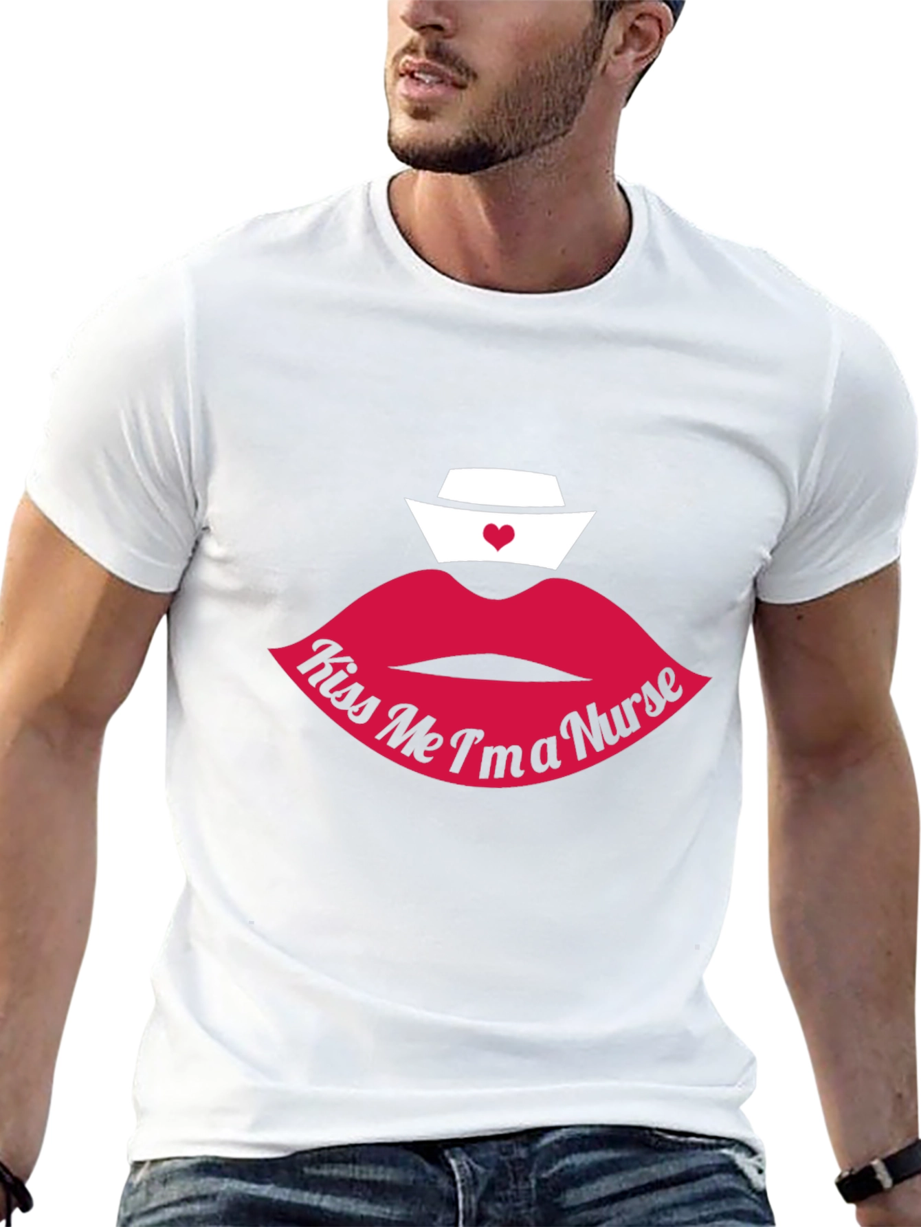 Kiss Me Im a Nurse Graphic T-Shirt