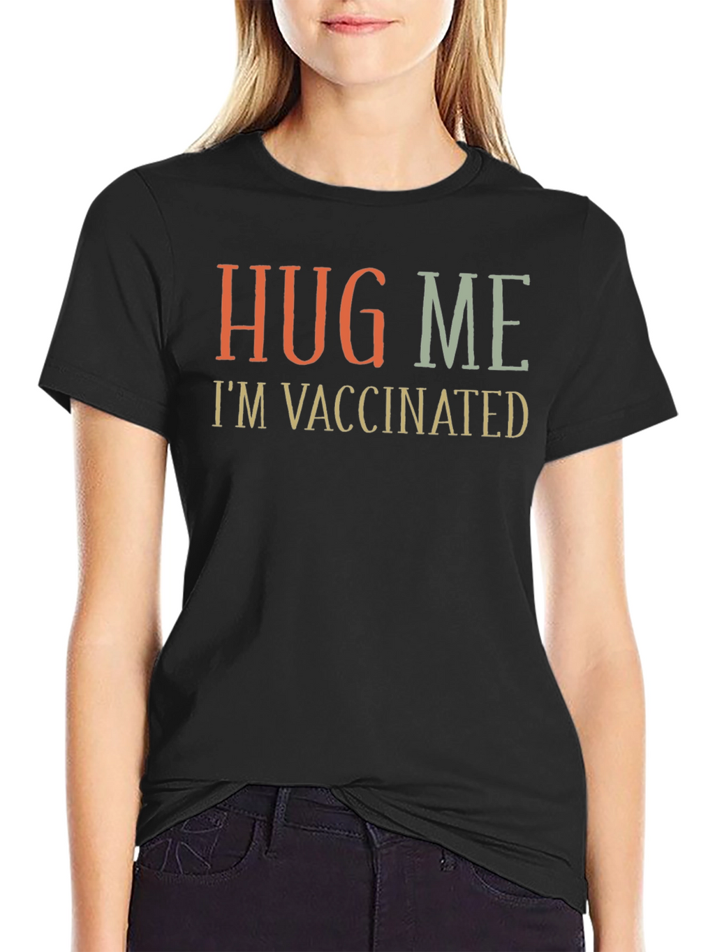Hug Me Im Vaccinated Graphic Tee