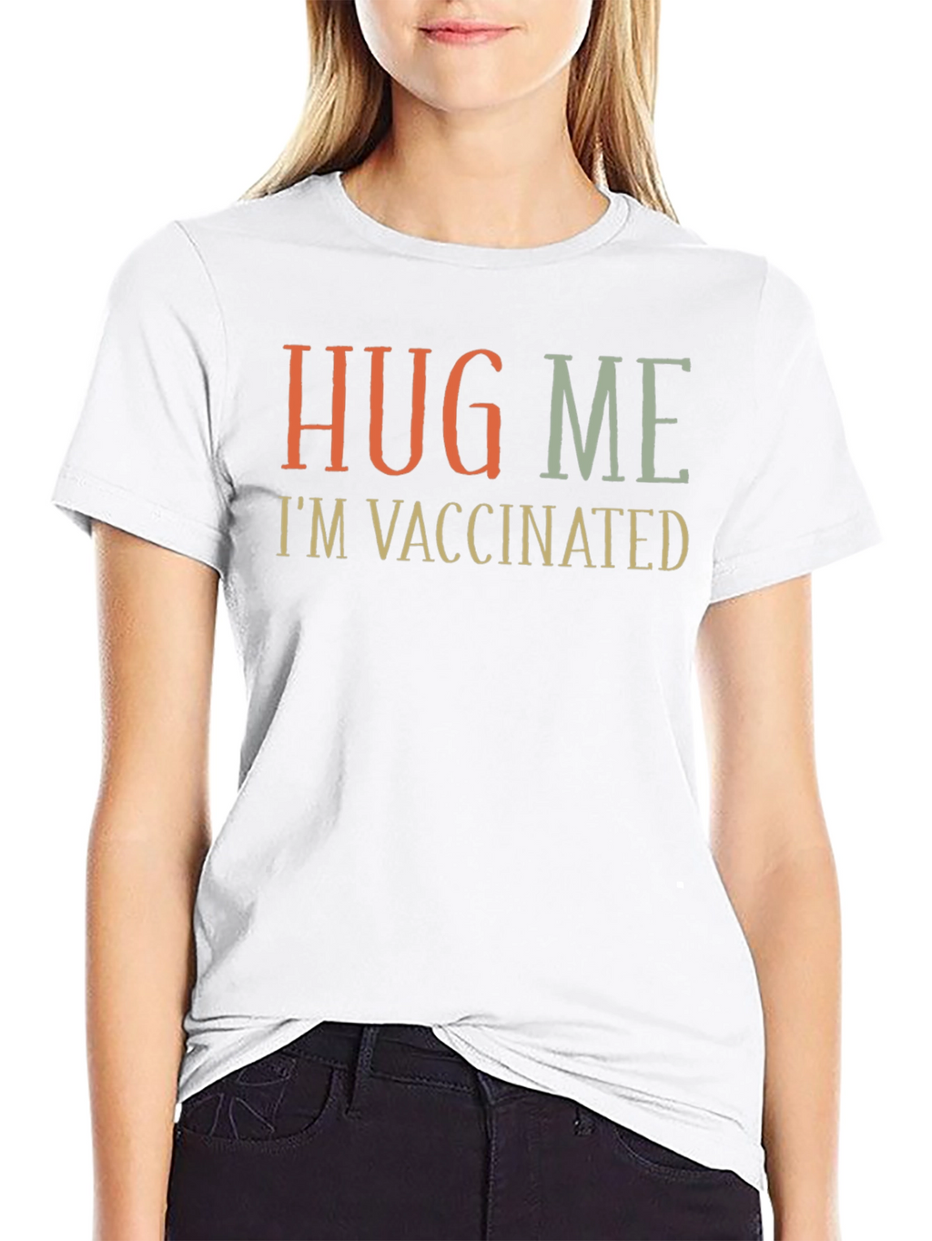 Hug Me Im Vaccinated Graphic Tee