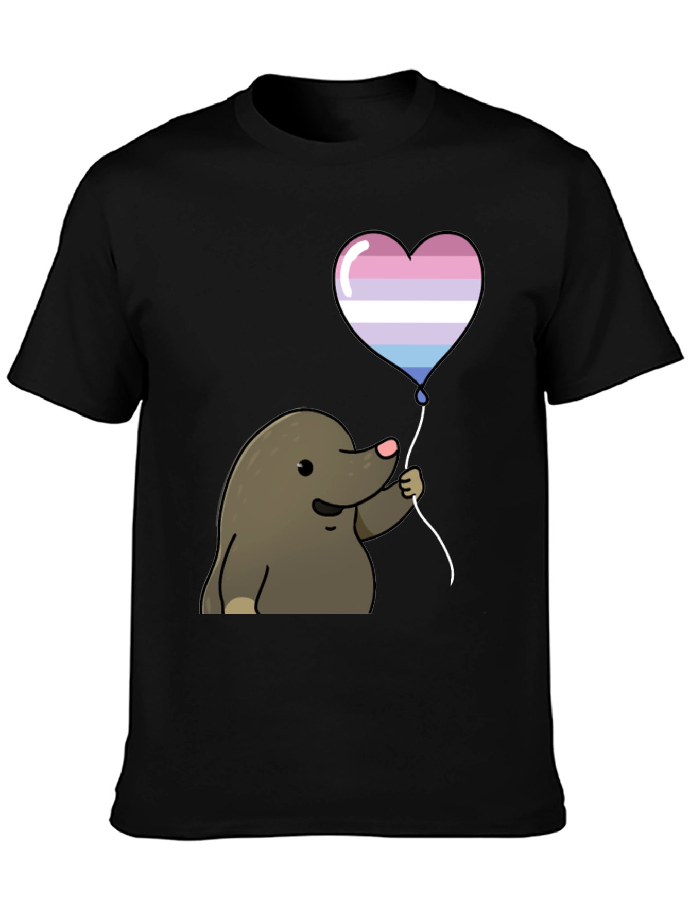 Mole with Transgender Pride Heart Balloon T-Shirt